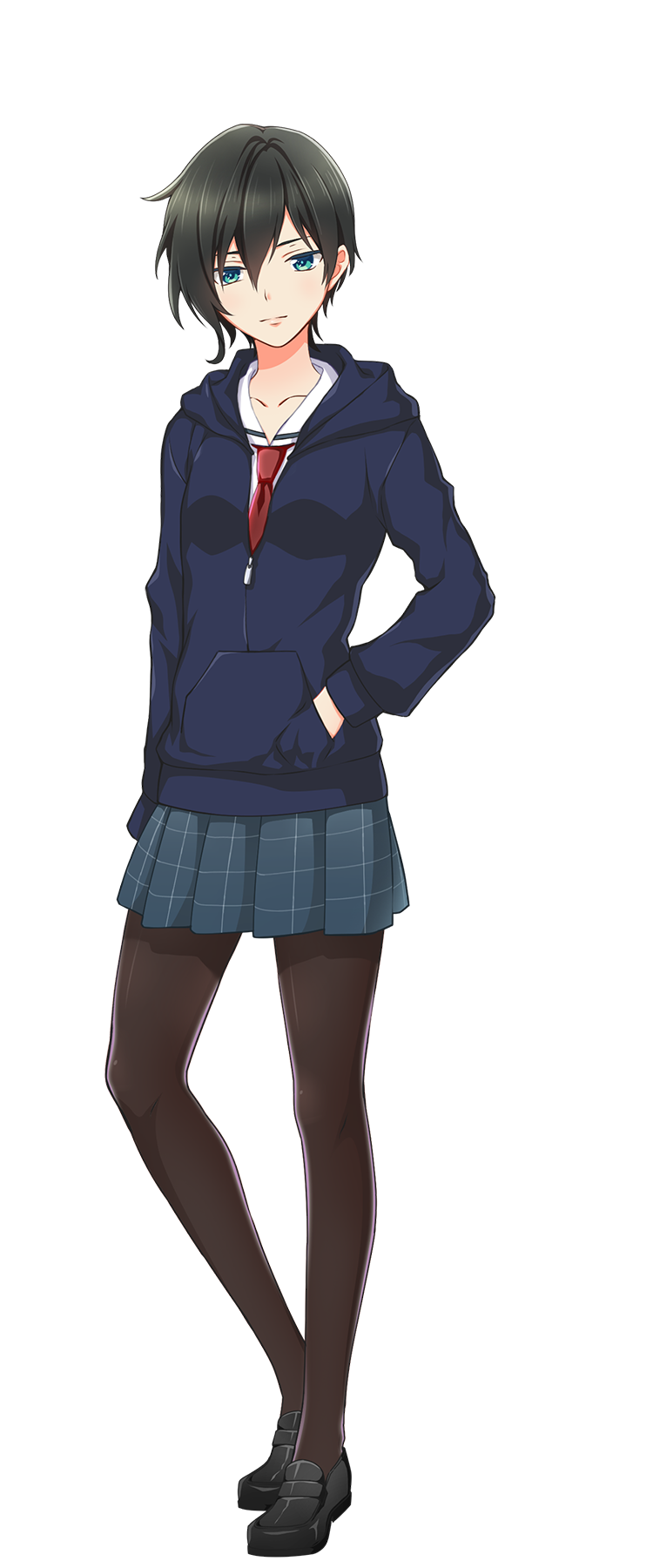 制服姿の九十九 伽奈