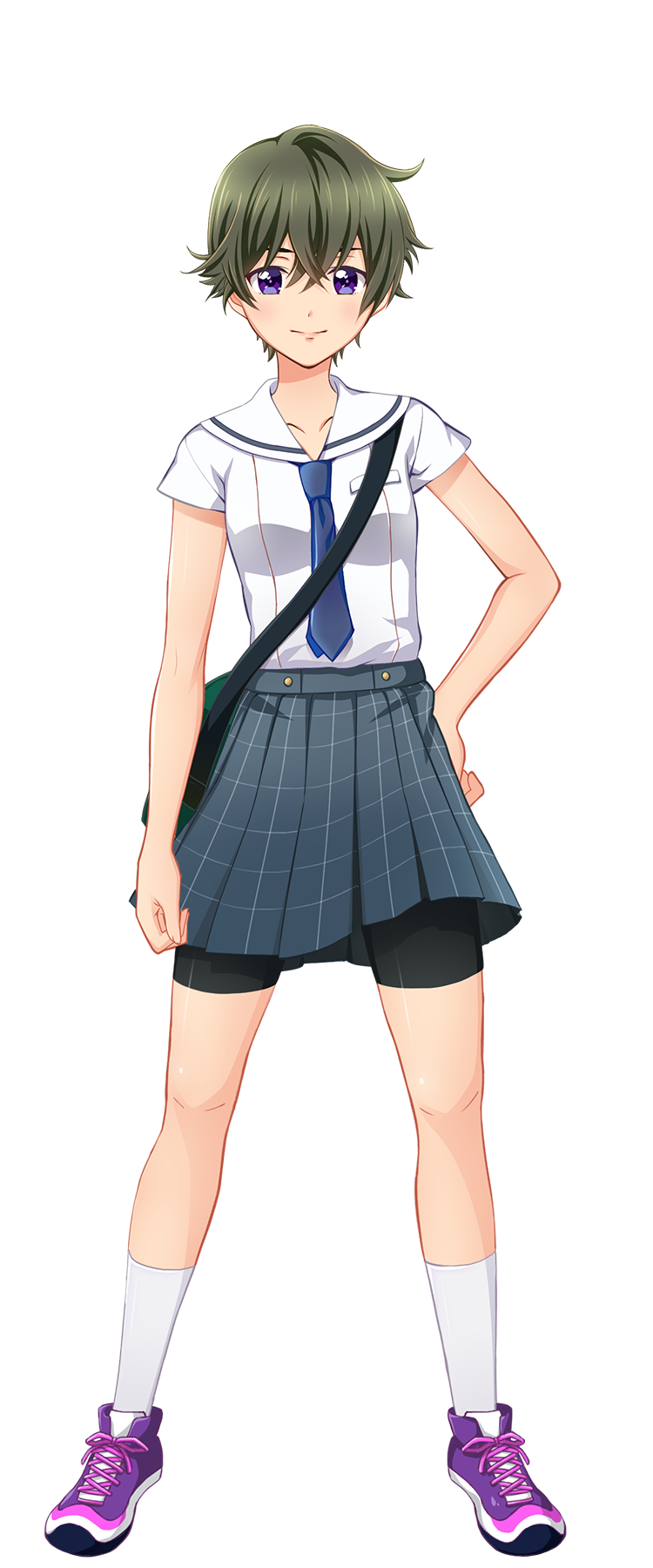 制服姿の竹富 亜矢