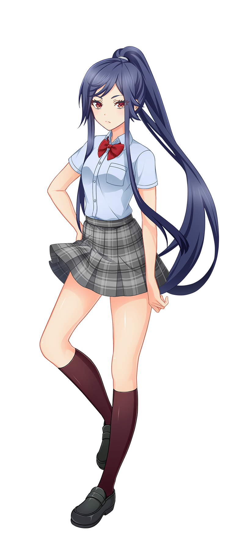 制服姿の乾 ケイ