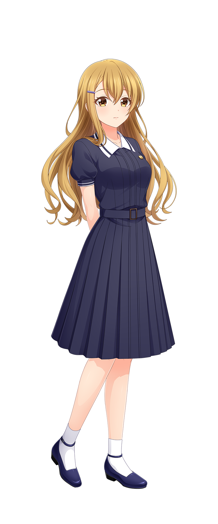 制服姿の鎌部 千秋