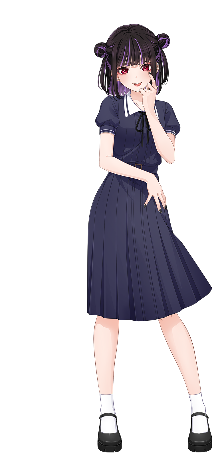 制服姿の奈良 胡桃