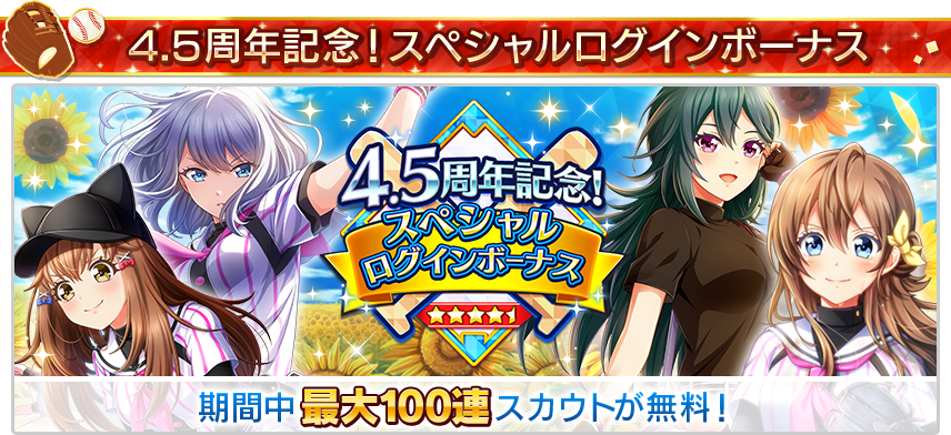 4.5周年スペシャルログインボーナス